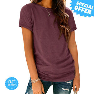 BRAND NEW ATHMILE T Shirt Short Sleeve Trendy Beach Vacation Top